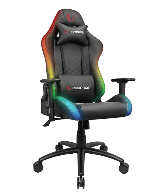 RAMPAGE KL-R19 Moncher RGB Aydınlatmalı Oyuncu Koltuğu Siyah